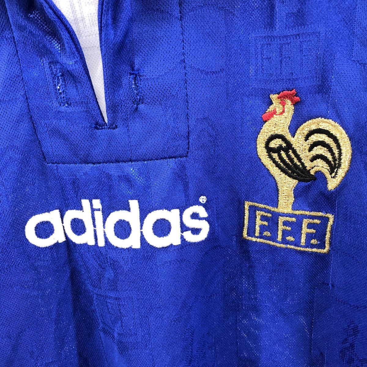 古着 90年代 アディダス adidas フランス代表 総柄 トリコロールカラー