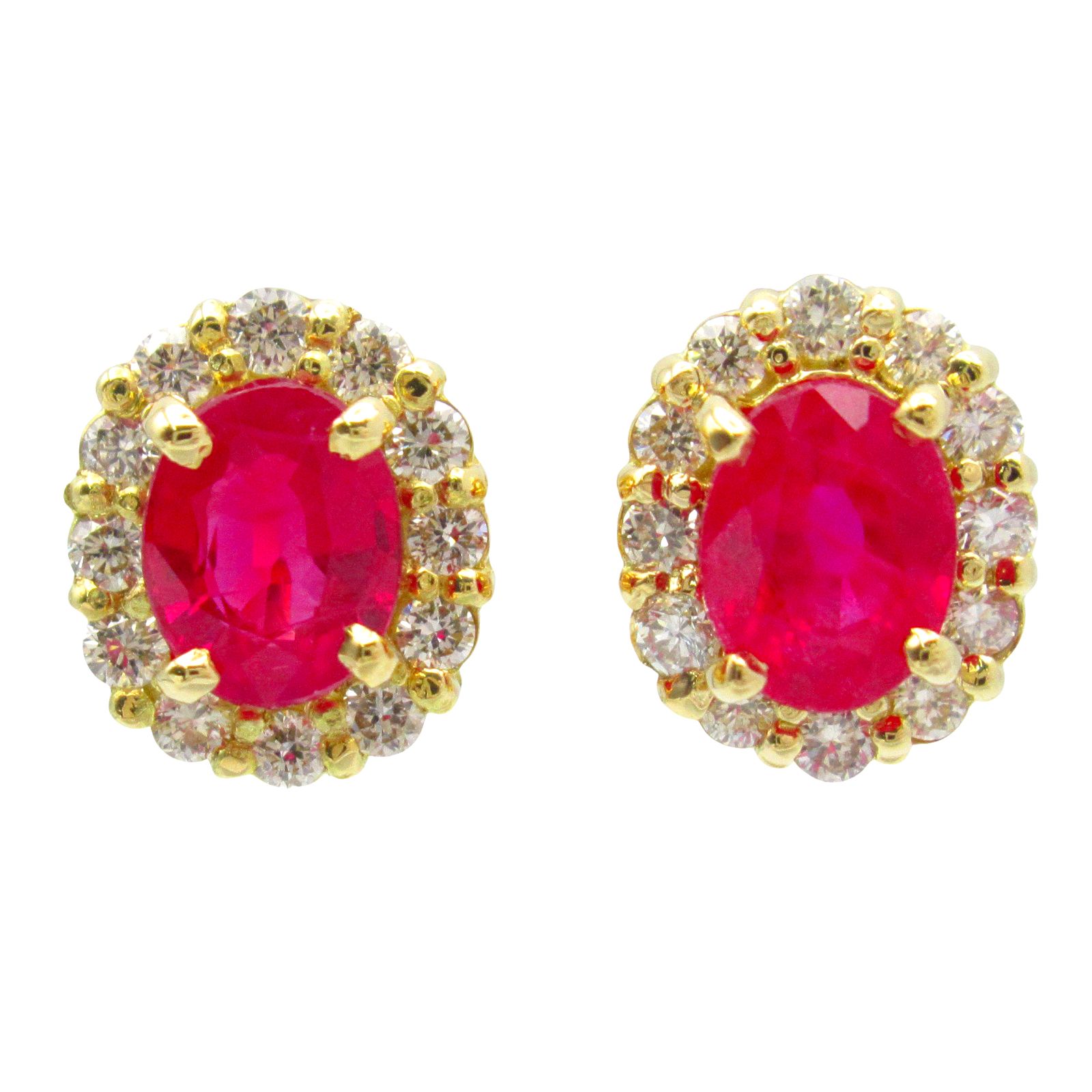 ジュエリー JEWELRY ピアス ルビー ダイヤ ピアス ﾙﾋﾞｰ 1.0g K18