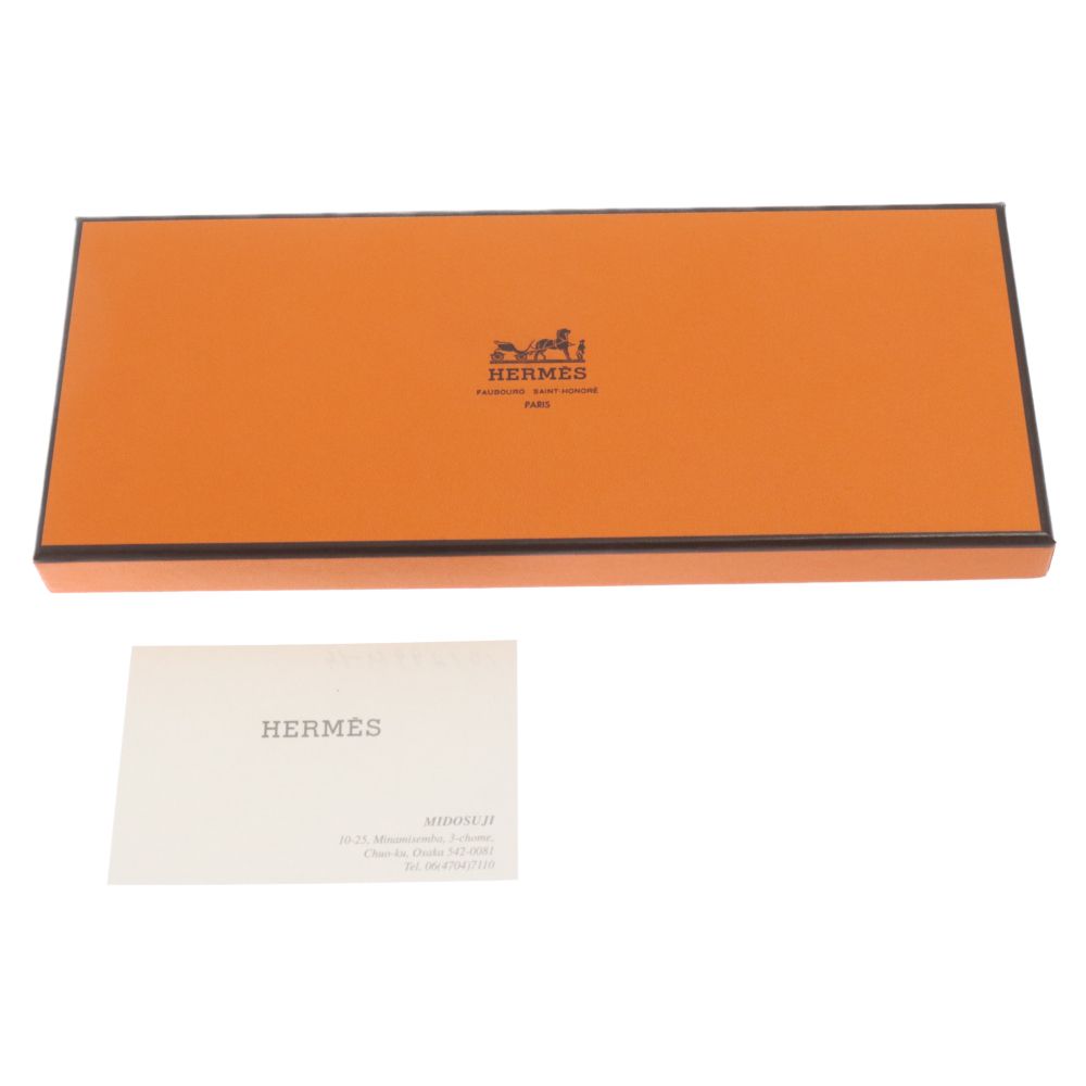 HERMES (エルメス) ラビリンス ハンドタオル ハンカチ ホワイト