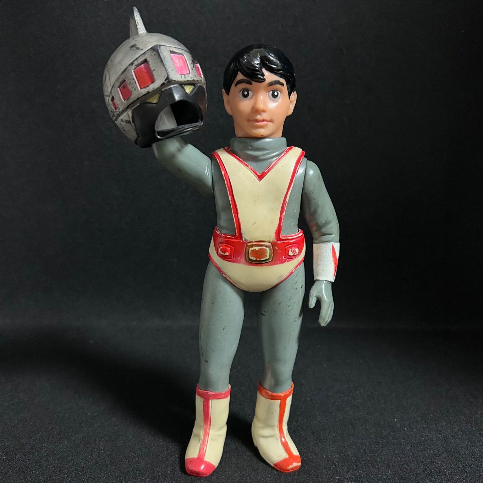 シルバー仮面 フィギュア 面取れ ソフビ 旧バンダイ 当時物 スタンダードサイズ