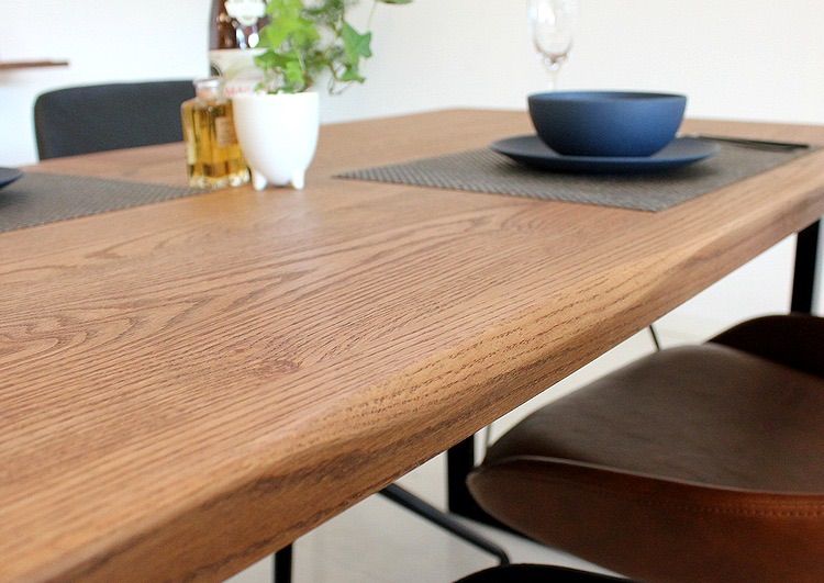 ダイニングテーブル 単品 天然木オーク無垢材 モダンデザイン 北欧 150