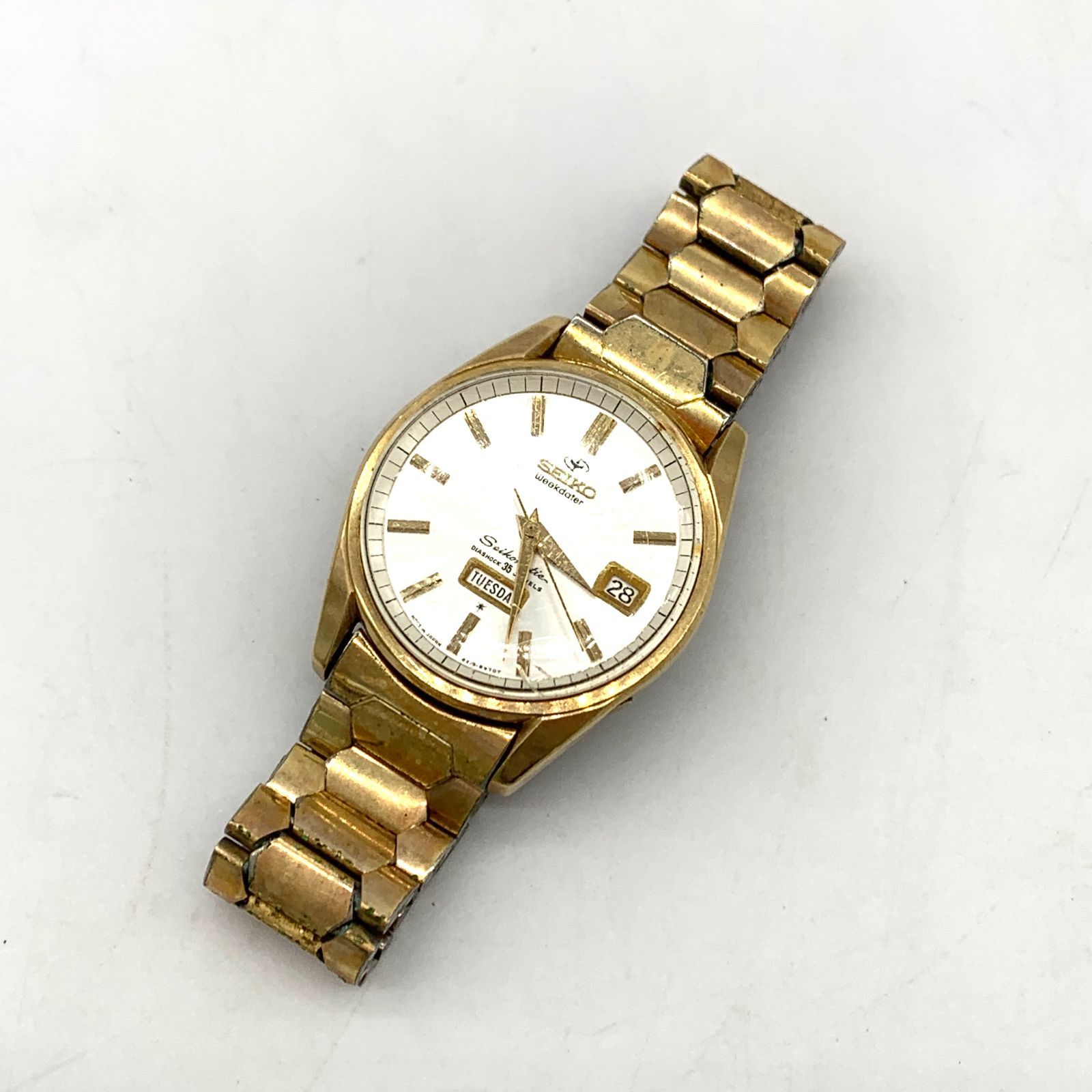 ▽【稼働品】SEIKO/セイコー Weekdater Seikomatic DIASHOCK 35 JEWELS 