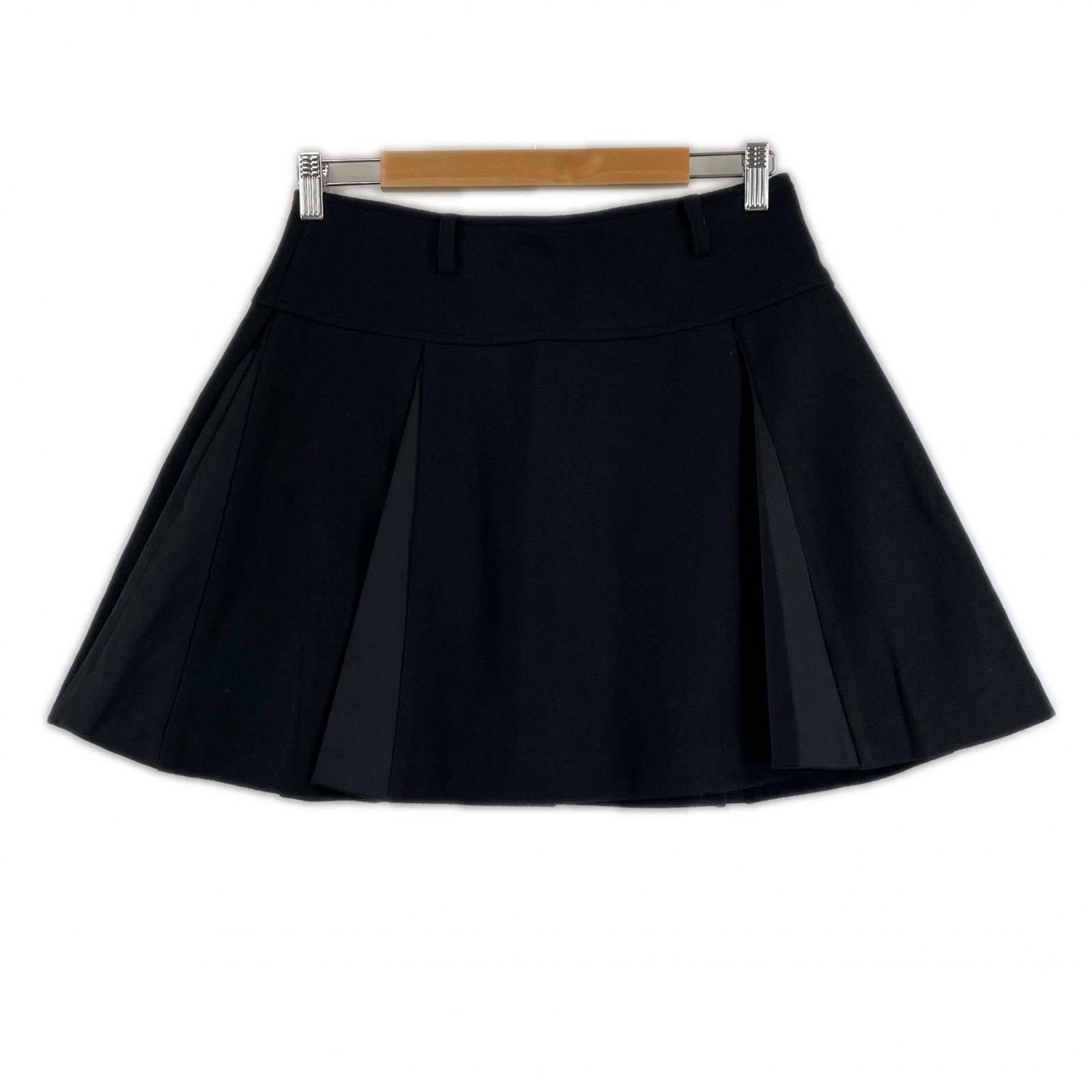 美品 LANVIN SPORT ランバンスポール 無地 秋冬 AW スカート ポリエステル/レーヨン ブラック レディース 40(L) ゴルフウェア【古着】【中古】 美品 LANVIN SPORT ランバンスポール 無地 秋冬 AW スカート