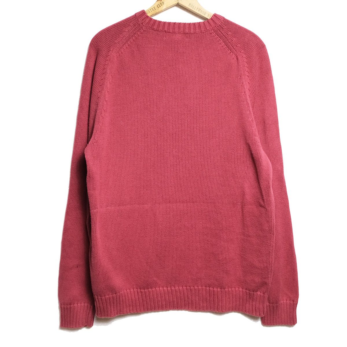 00's ランズエンド クルーネック コットン ニットセーター (M/T