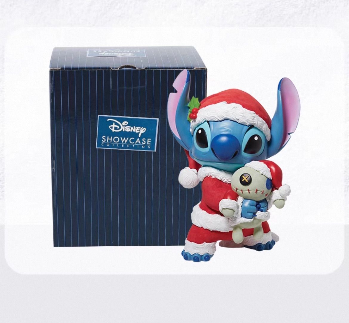 Disney x enesco ディズニー スティッチ Stitch アーティストJim Shoreコラボレーション レトロシリーズ ガレージキット 置物 モデル クリスマス ｜圣诞 中号史迪奇｜Size 18x14x10cm 1点