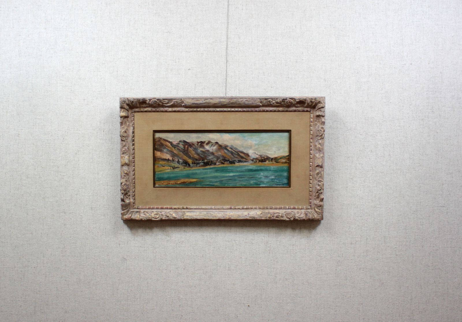 松島正幸「風景画」水彩画・絹本色紙 絵画買取・販売の小竹美術