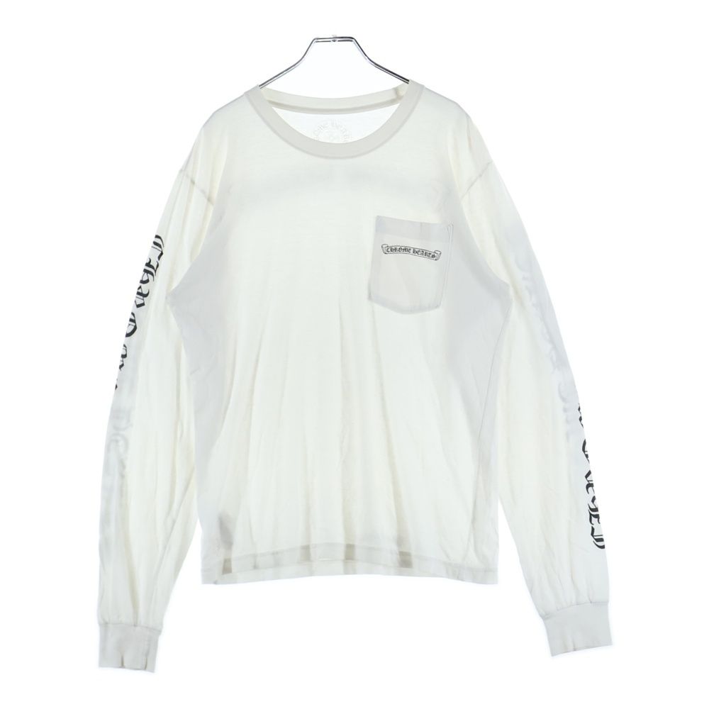 クロムハーツ　ホワイトロングスリーブ CHROME HEARTS (クロムハーツ) CH L S 1 バックスクロールラベル