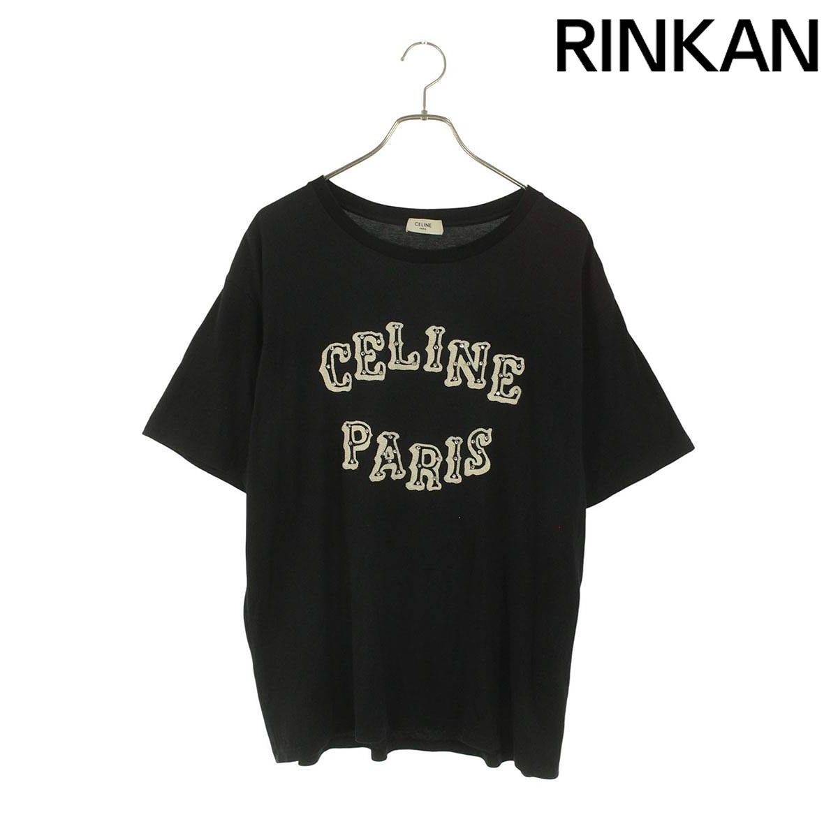 【CELINE】ラインストーン Tシャツ 未使用品】CELINE セリーヌ Tシャツ ラインストーン 黒 ブラック