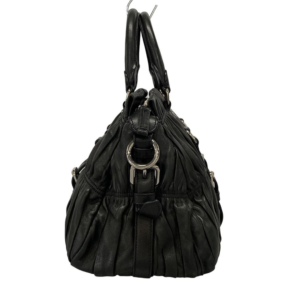 PRADA(プラダ) ハンドバッグ ギャザーバッグ BN1239 黒 レザー