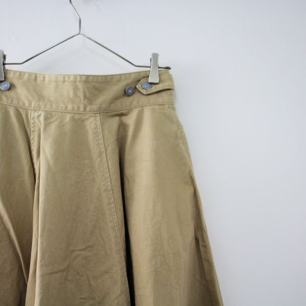 SINME シンメ GURKHA SKIRT グルカスカート 28/ベージュ フレア ワイド  