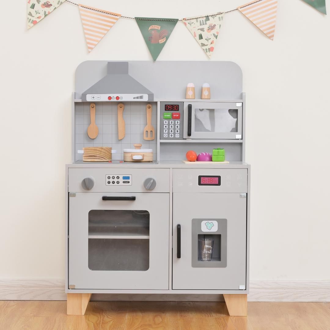 おままごとキッチン木製台所ライト 知育玩具 【グレー】 yew4 - メルカリ 