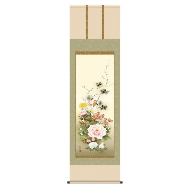 エクセルヒューマン ExcelHuman 薔薇 バラ 掛け軸 富貴花 吉祥 尺五 エクセルヒューマン ExcelHuman 薔薇 バラ 掛け軸 富貴花 吉祥 尺五