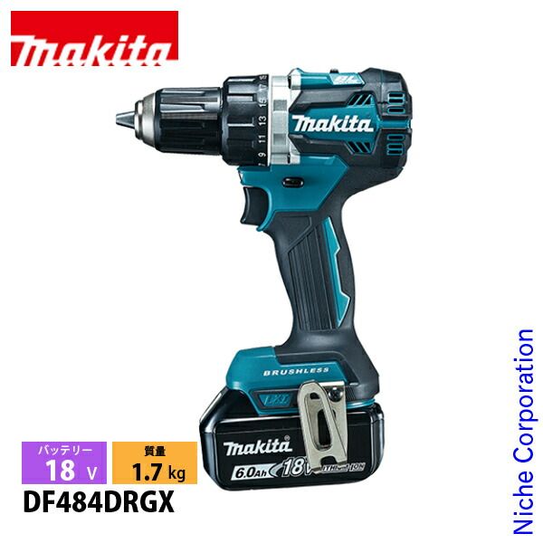 マキタ 18V 充電式ドライバドリル バッテリー 充電器付き DF484DRGX