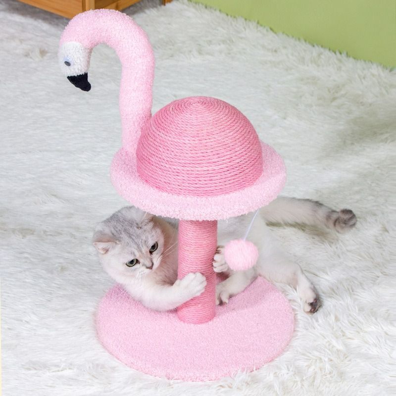 猫用おもちゃ 爪とぎ ピンク フラミンゴ型 ペット お手入れ 玩具 かわいい ネコ SNS映え インスタ映え