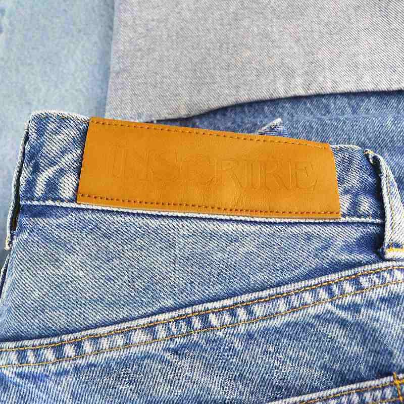 アンスクリア INSCRIRE Straight Layered Denim デニムパンツ ジーンズ