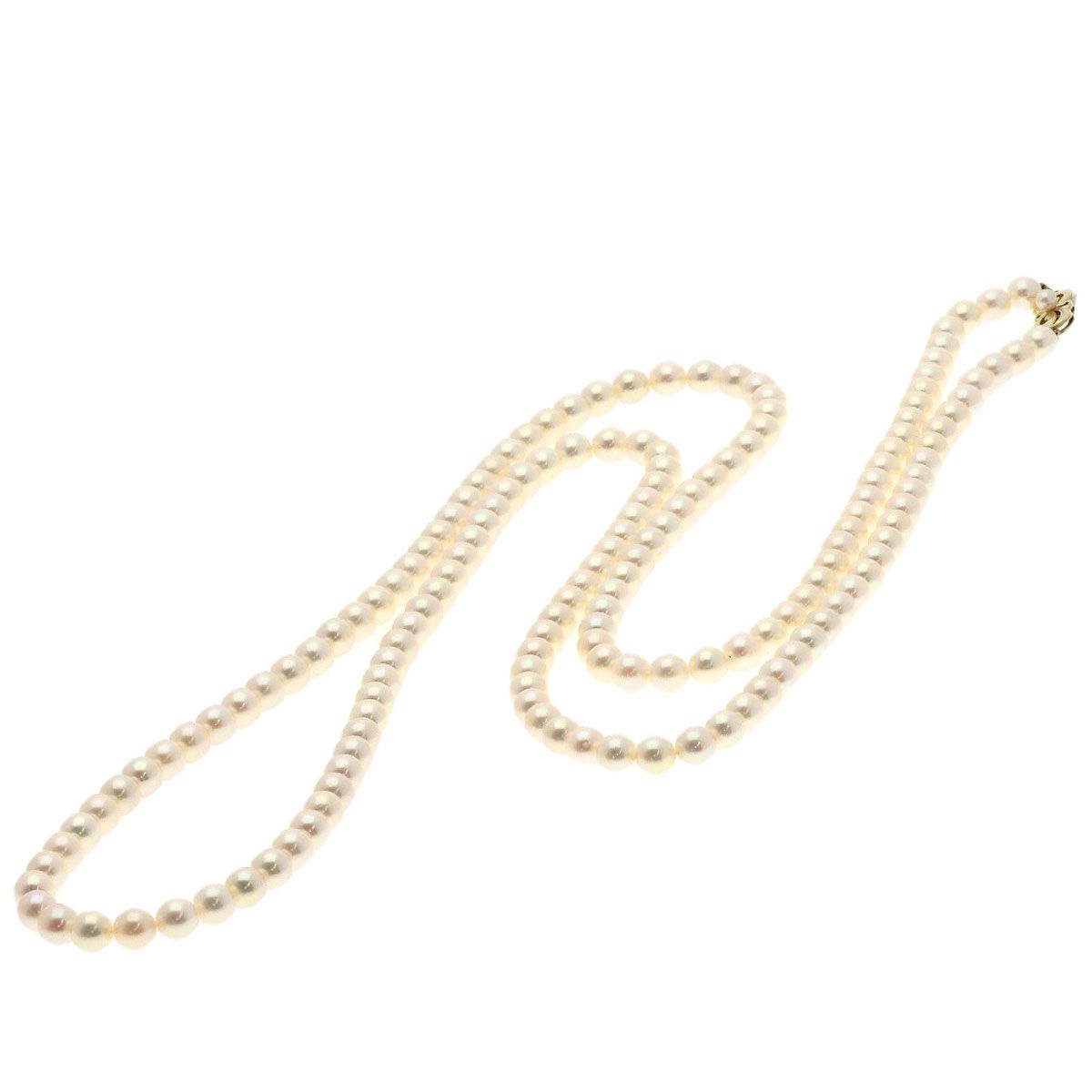 ミキモト　MIKIMOTO K14WG ロング　パールネックレス MIKIMOTO - ミキモト ネックレス パール 真珠 8.5-9.0mm K14WG