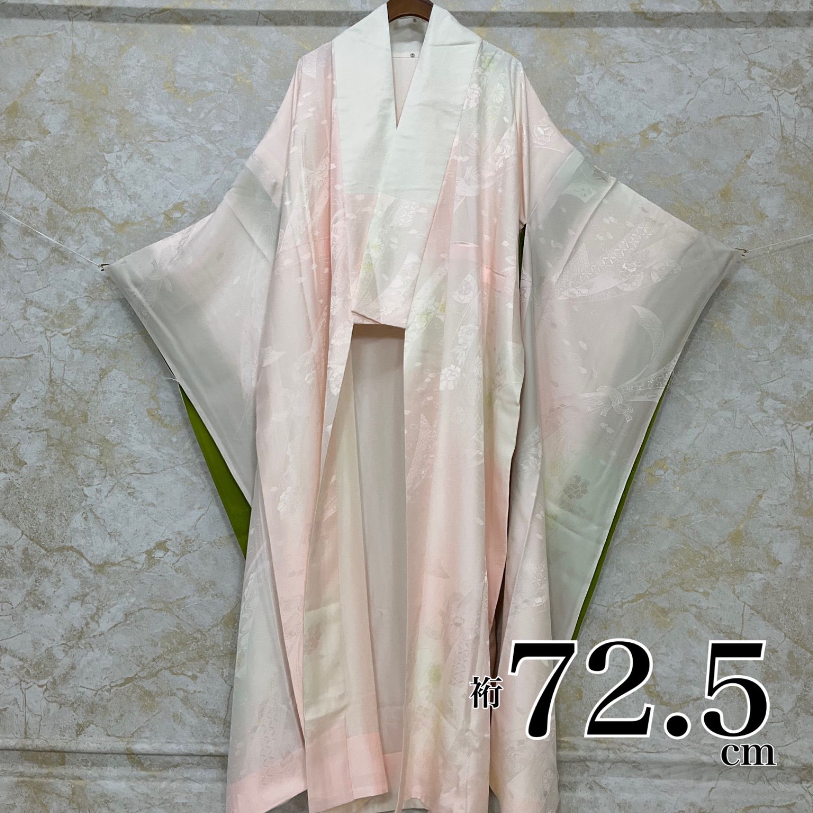 kimono+one◇美品◇振袖長襦袢◇袷◇袖無双◇衣紋抜き付き◇裄長