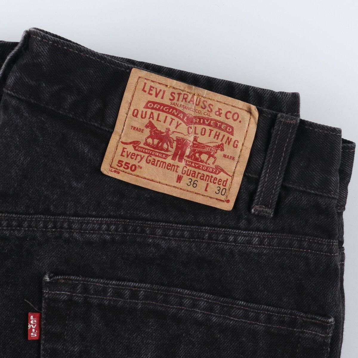 古着 90年代 リーバイス Levi's 550 RELAXED FIT ブラックジーンズ