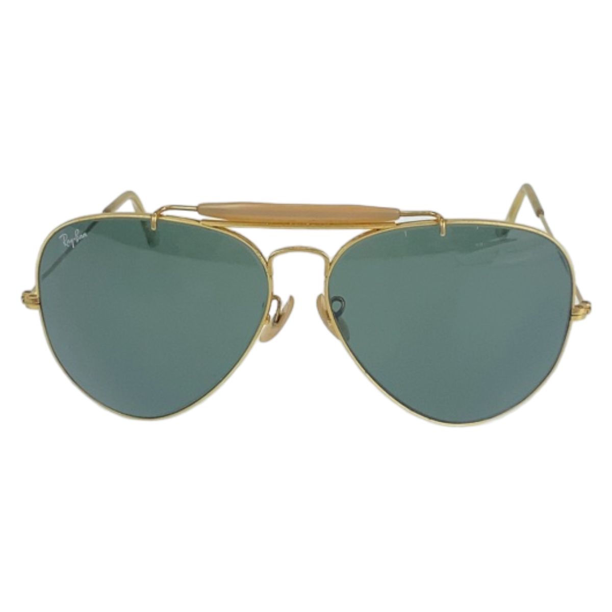 RAY-BAN USA ヴィンテージサングラス ゴールド×グリーン　レイバン Ray-Ban - 良品 Ray-Ban レイバン B&L ヴィンテージ USA製