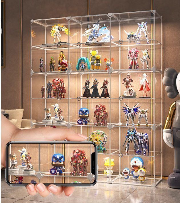 【14年秋冬セール】 フィギュアディスプレイ棚 レゴブロック透明収納ボックス 人工アクリルおもちゃ防塵モデル陳列棚