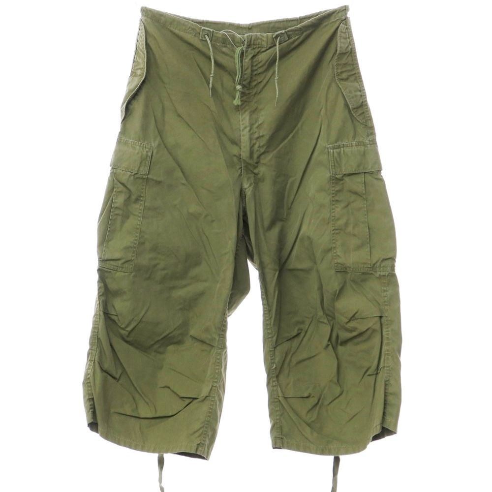【中古】ミリタリー MILITARY コットン リメイク カーゴパンツ オリーブ【サイズ31】【メンズ】