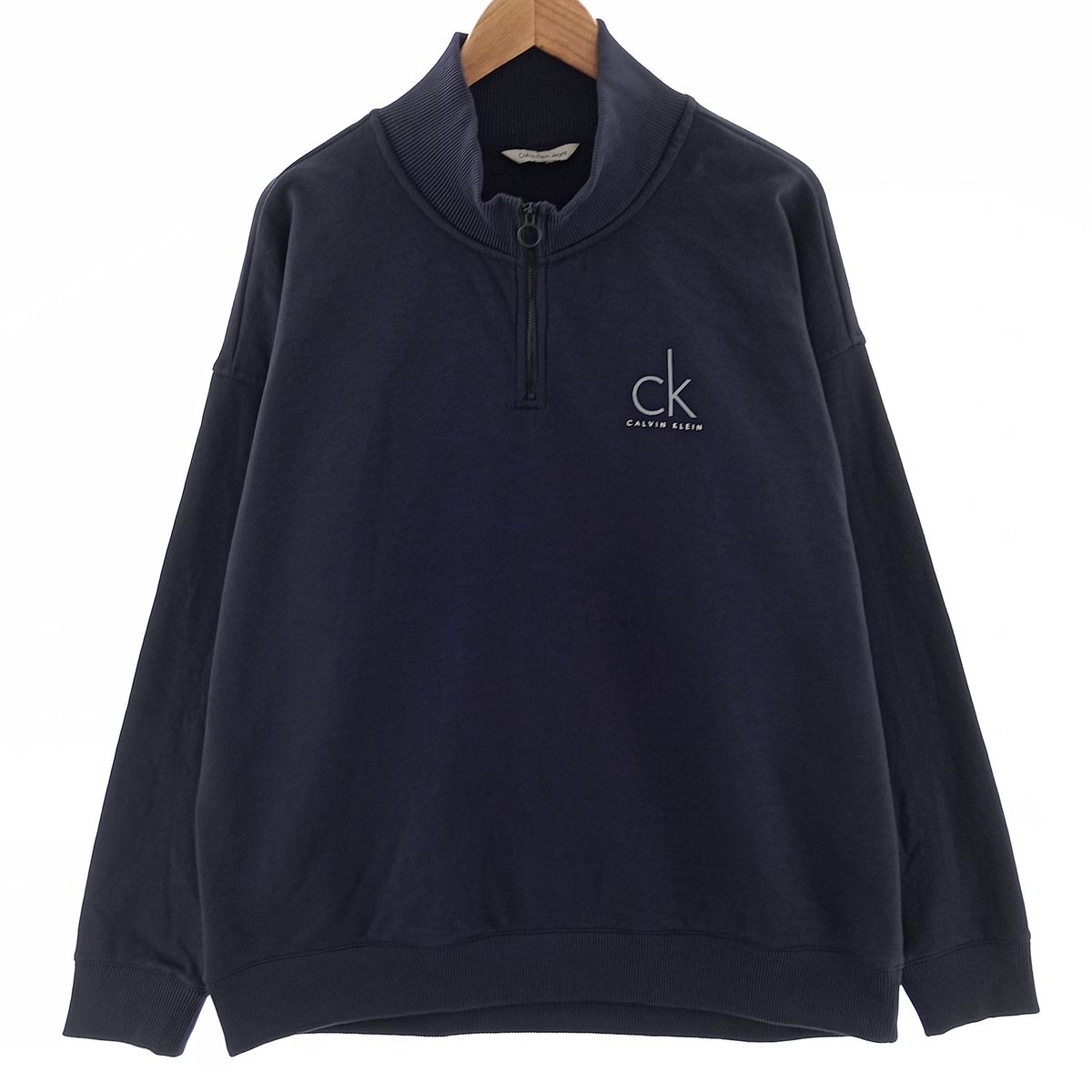 古着 カルバンクライン Calvin klein JEANS ハーフジップスウェット 