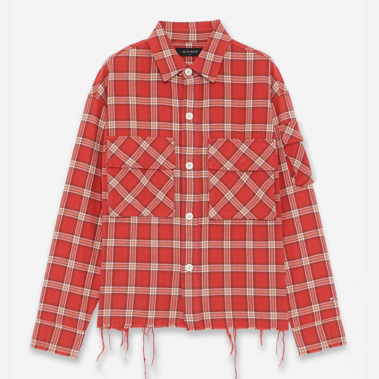 MLVINCE (メルヴィンス) MILITARY CHECK SHIRTS RED ミリタリー
