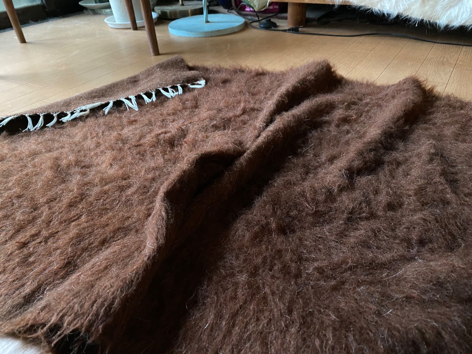 まるでクマのぬいぐるみのような手触り 当店のみのサイズ80×130大きめ膝掛けサイズ