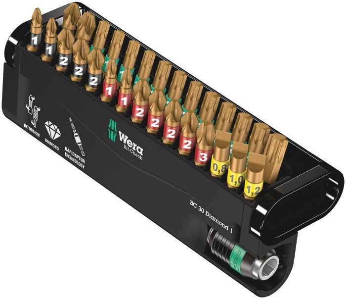 【新品・3営業日で発送】Wera社 Wera 889／4 ダイヤモンド ビットチェック 30本 (057431 1361)