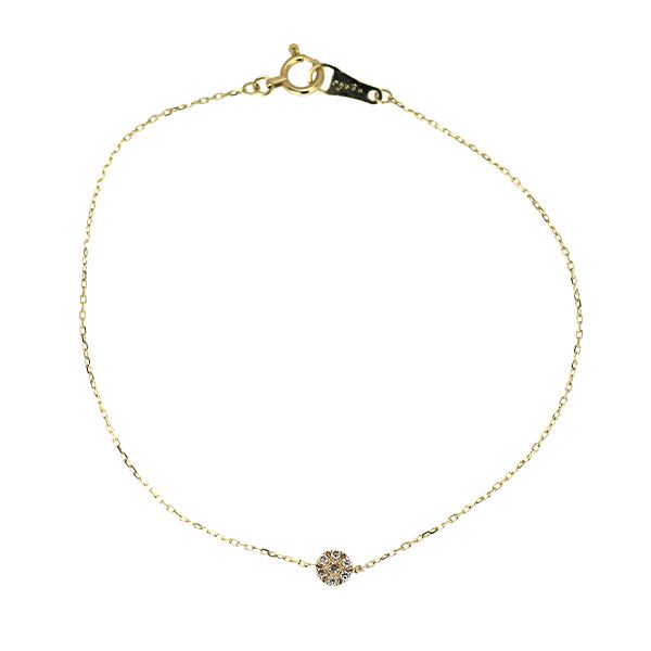 アガット K10YG ダイヤモンド ブレスレット 0.03ct - メルカリ
