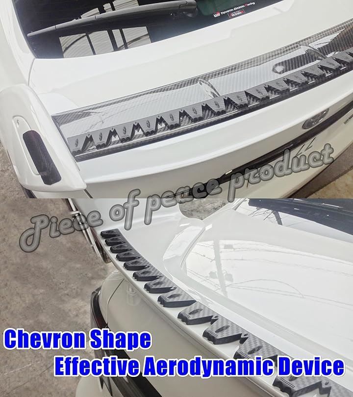 Piece of peace product ボルテックスジェネレータ シェブロン形状 実効空力デバイス ディフューザー(ブラック2本)