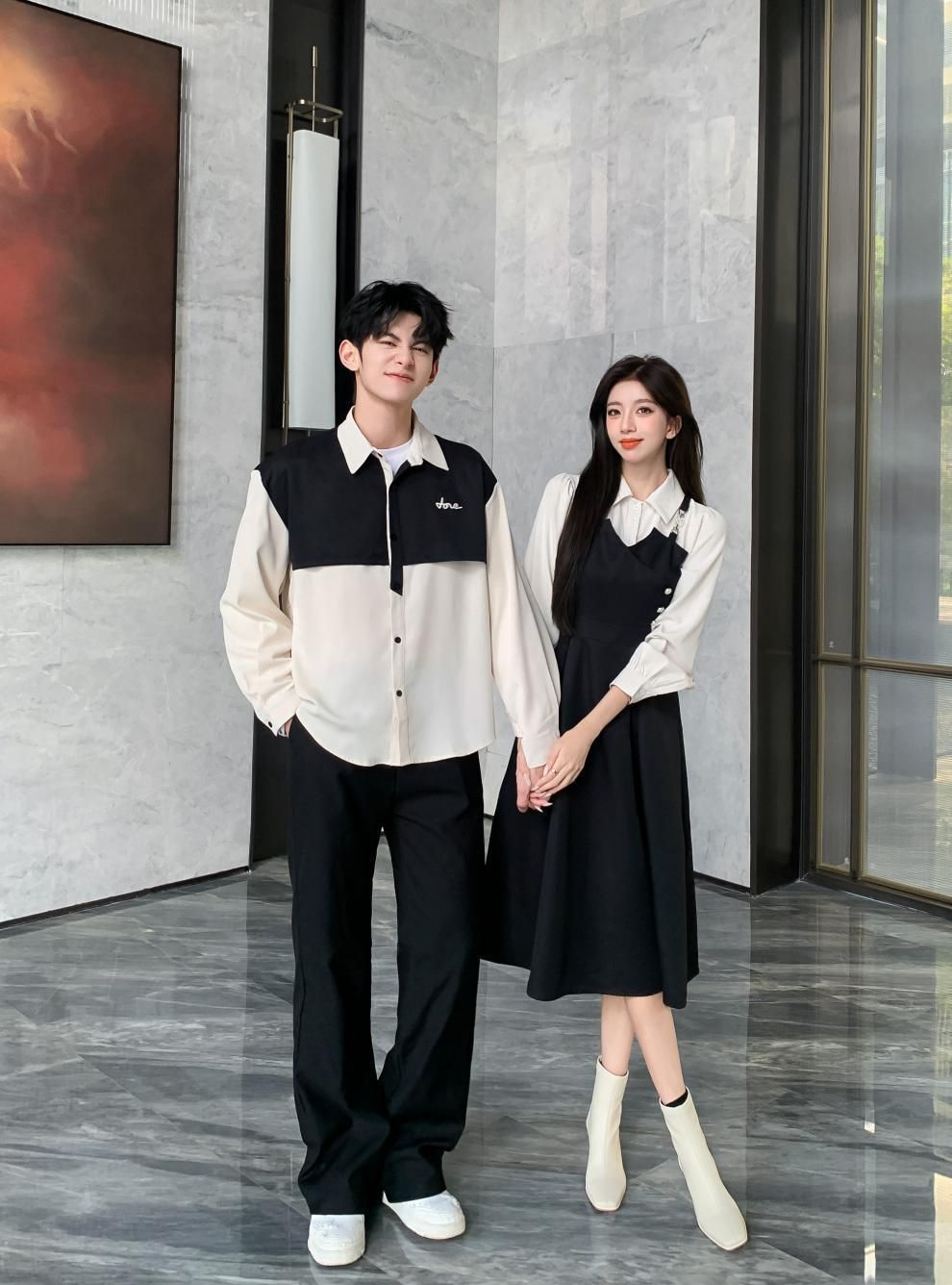 お揃い カップル 夫婦 ワンピース レディース シャツ メンズ トップス ペアルック 春 秋 プルオーバー 長袖 おしゃれ 可愛い カジュアル  プレゼント ギフト ファッション shangyazi04 お揃い カップル 夫婦 ワンピース レディース シャツ メンズ トップス ペアルック 春  ..., image size:990x1336