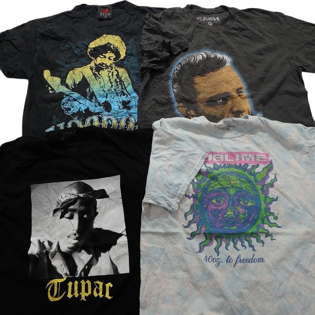 古着卸 まとめ売り 音楽・バンド 半袖Tシャツ 16枚セット (メンズ M