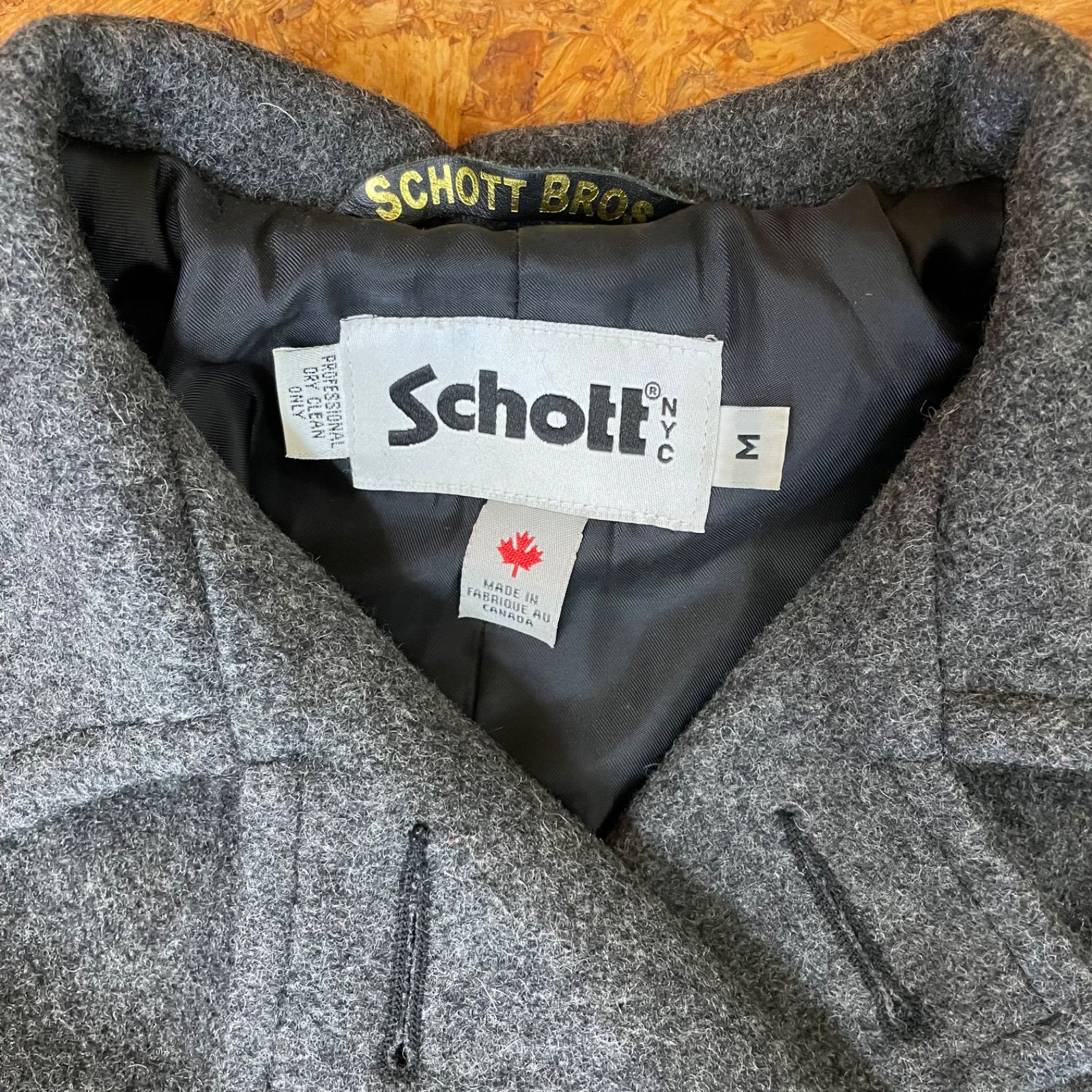 カナダファブリック schott ショット Pコート ピーコート アース