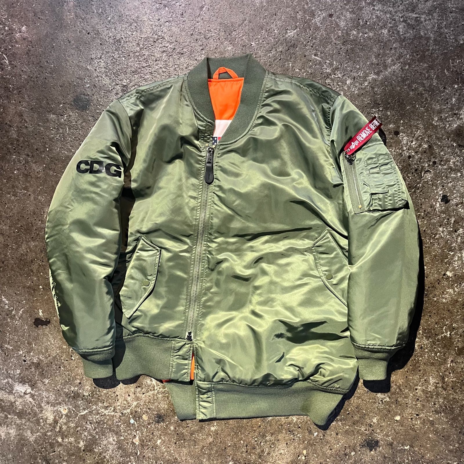 CDG ×ALPHA INDUSTRIES AD2019 BIAS MA-1 JAKCET バイアス