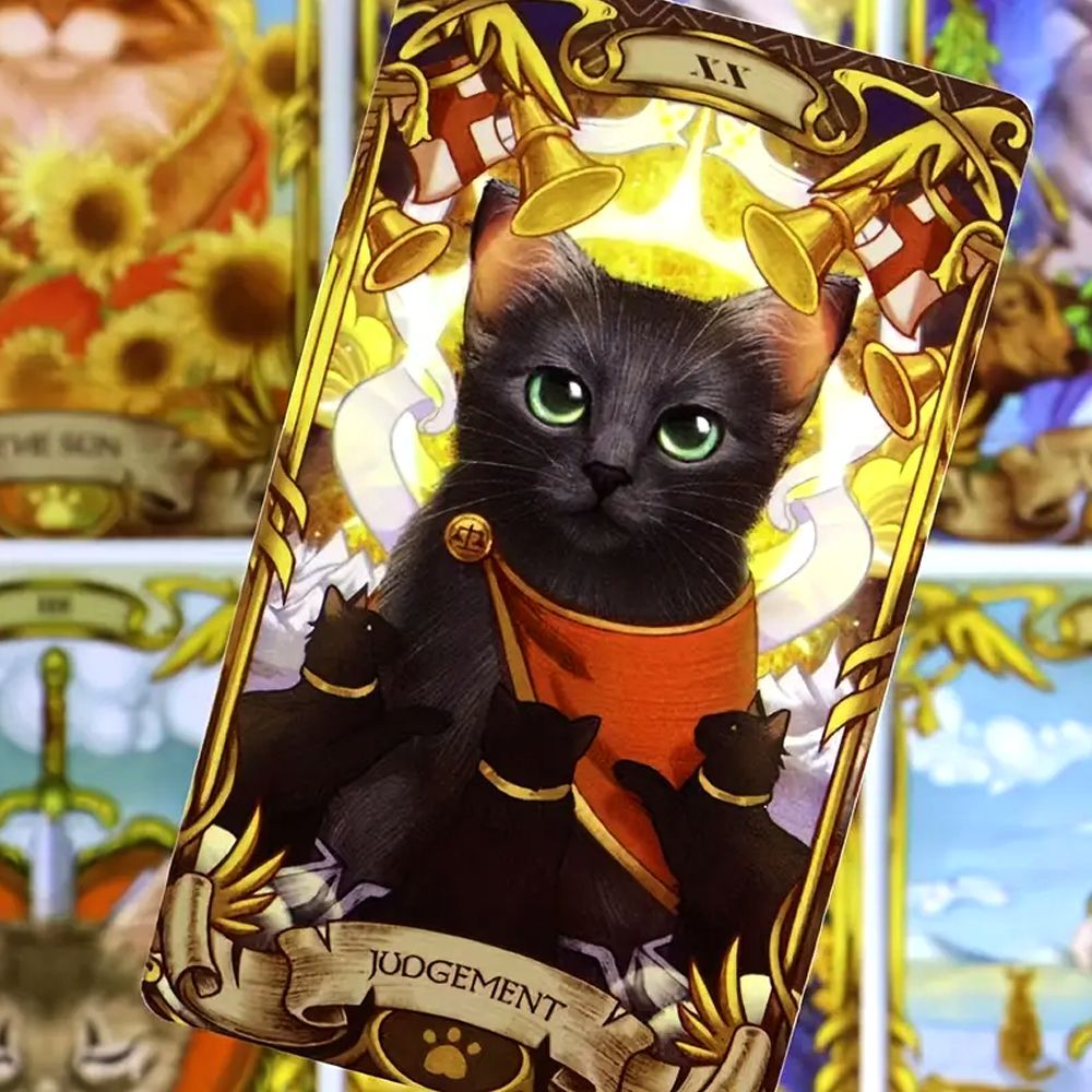 イタリア製 猫のタロットカード 希少 新品未使用 ケースいり 711HSSq