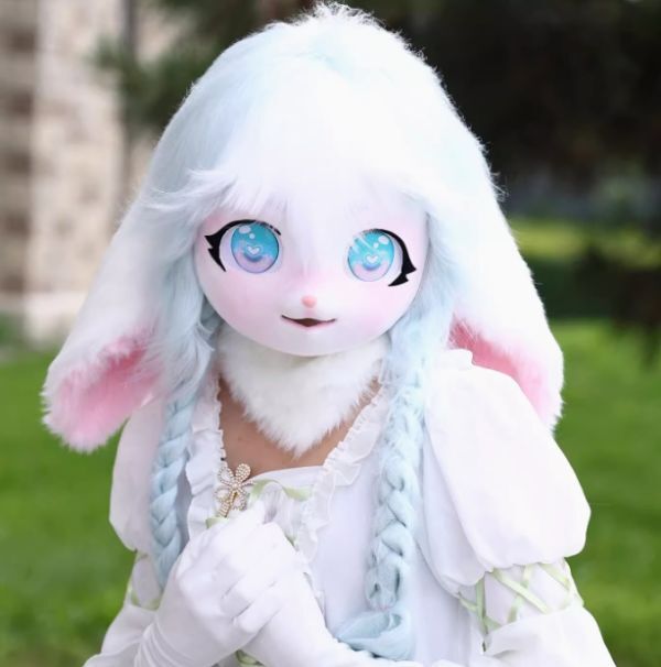 着ぐるみヘッド 猫 大垂れ耳 ミント 全頭ヘッド ケモノ マスク ファースーツ ぬいぐるみ コスプレ コスチューム - メルカリ