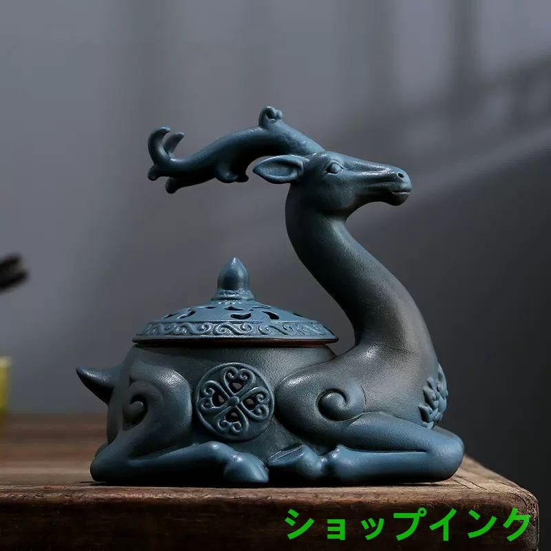 福鹿 香炉 陶磁器 装飾品 工芸品 美術品 置物 福鹿 香炉 陶磁器 装飾品 工芸品 美術品 置物 - メルカリ