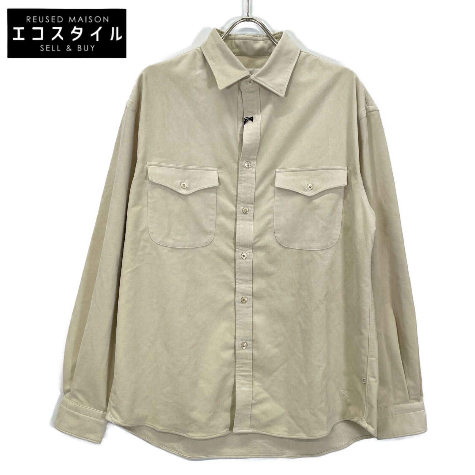 COLONY CLOTHING コロニークロージング JET SET ベージュ エコスエードレザーシャツジャケット 48