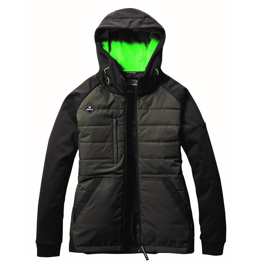 バートル 作業着上下セット ミルスグリーン XXL BURTLE(バートル