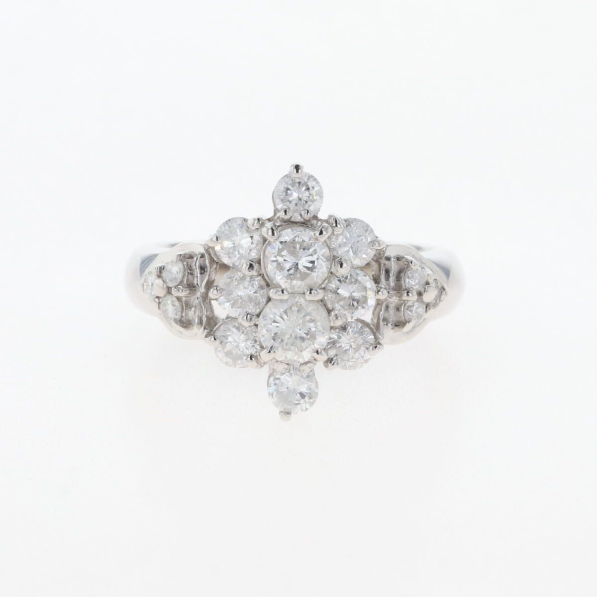 メレダイヤ デザインリング プラチナ 指輪 リング 11号 Pt900  