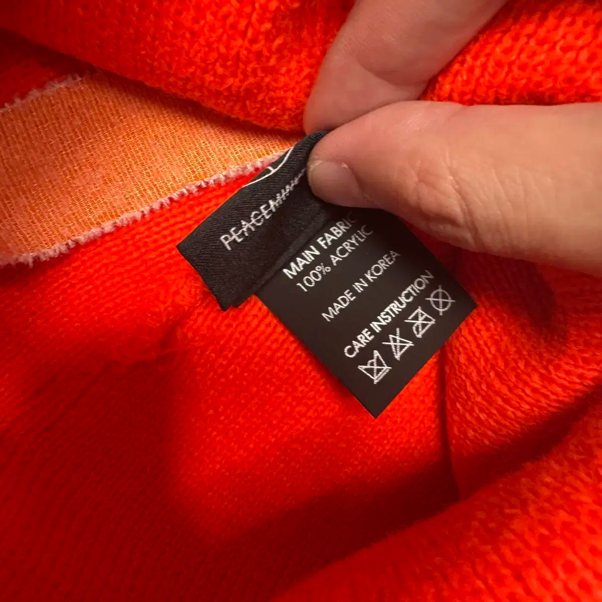 PEACEMINUSONE オレンジ ビーニー PEACEMINUSONE（ピースマイナスワン) ビーニー オレンジ