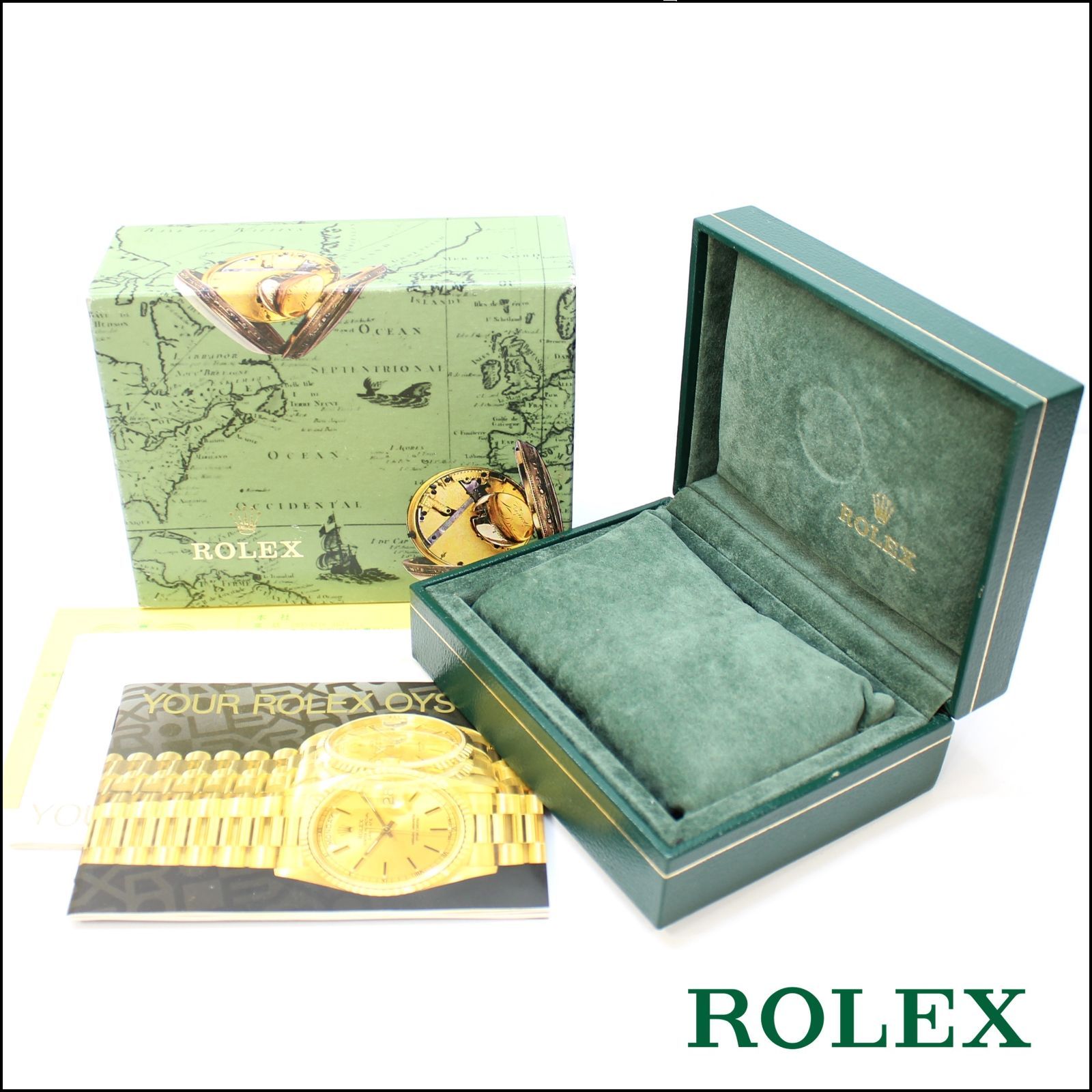 ROLEX純正BOX 冊子 まくら ロレックス 箱 BOX 内箱 外箱 世界地図