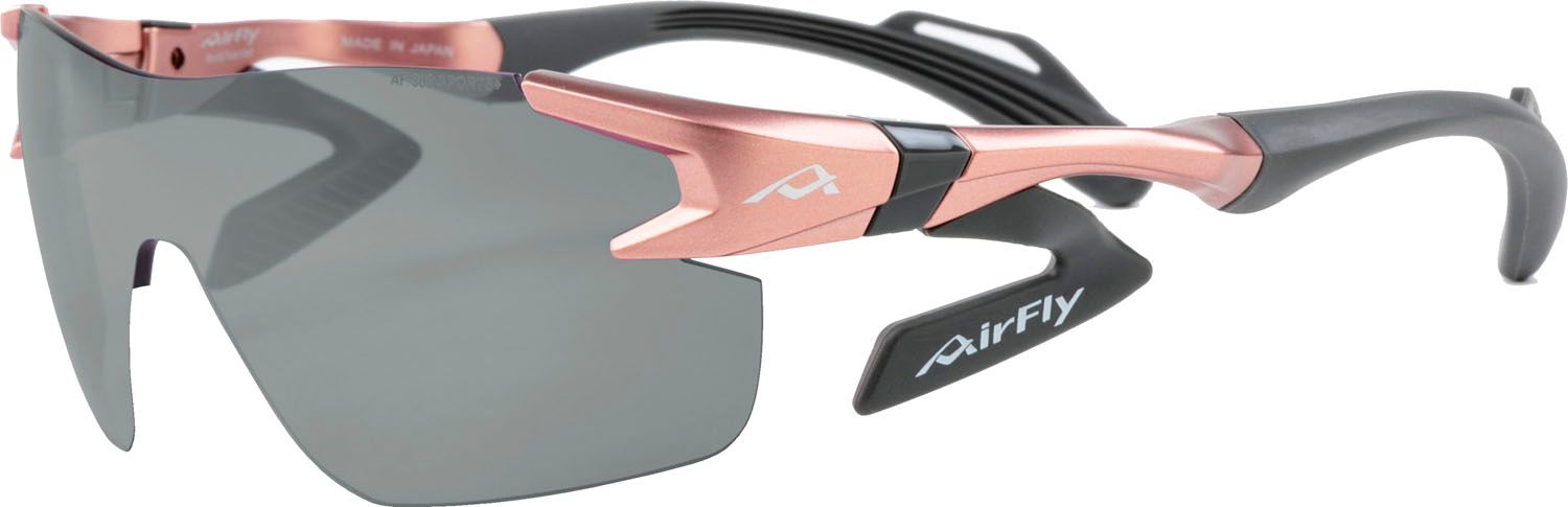 エアフライ Airfly AF302SP 偏光レンズ 組込みセット ピンク 偏光グレーSP サングラス 世界特許取得 鼻パッド無し サイドパッド 女性 軽量 長時間 アフターフォロー AF302C4SPG ピンク|偏光グレーSP