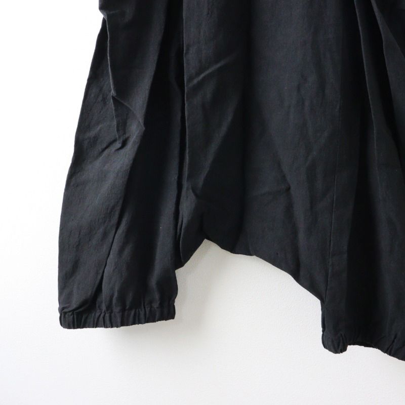 エヴァムエヴァ　黒リネン　サルエルパンツ evameva (エヴァムエヴァ) cotton sarrouel pants / コットン