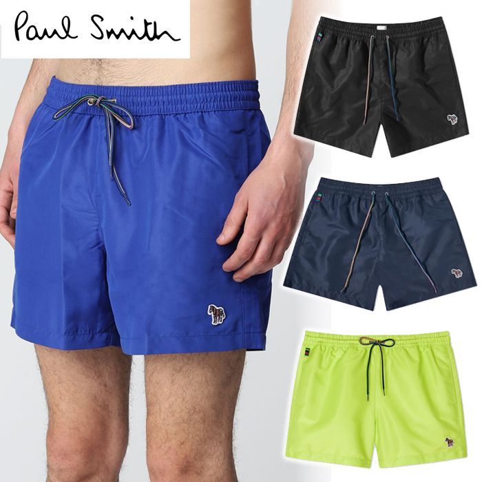 国内未入荷 Paul Smith ブラシストロークロゴ メンズスイムショーツ