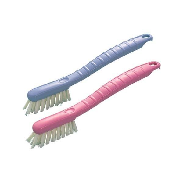 （まとめ）アズマ工業 シューズブラシ 2色 1パック（2本：各色 1本）〔×10セット〕