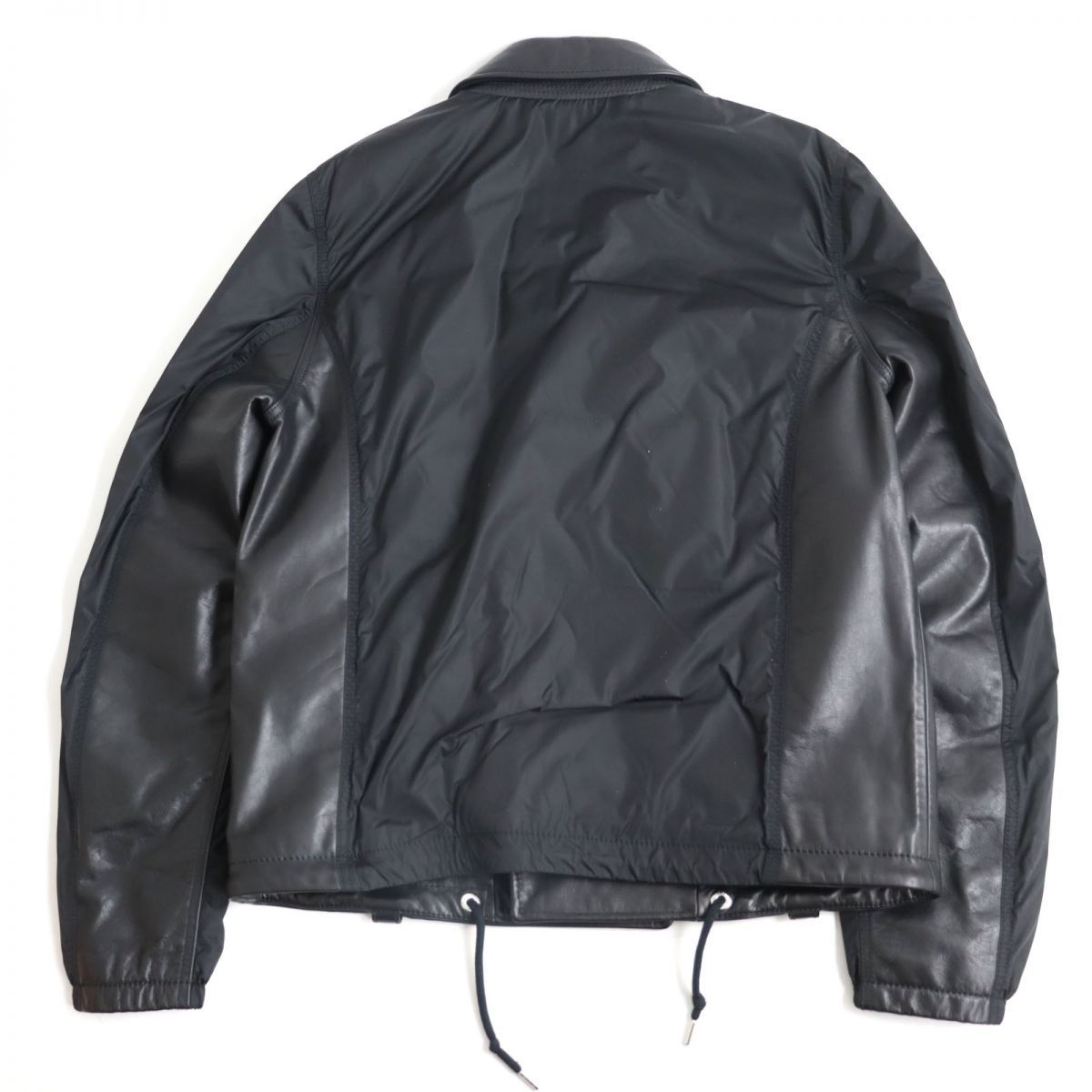 美品◇MONCLER モンクレール MASSART ナイロン×レザー ダウン ダブル 