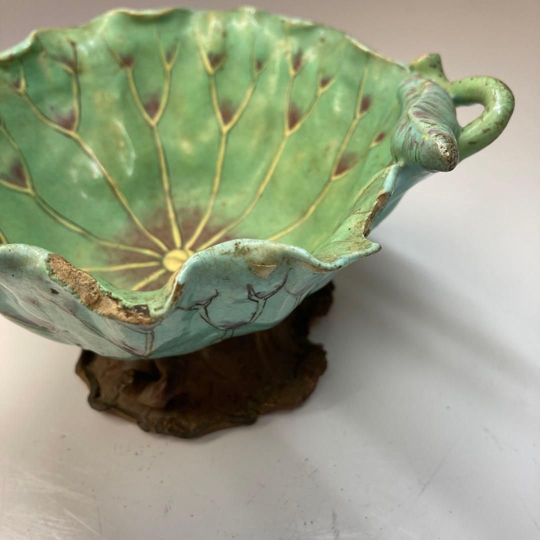 萬古焼　台鉢　横幅約15㎝　東Y6-0301①トヒコ 萬古焼 台鉢 横幅約15㎝ 東Y6-0301①トヒコ 豆鉢 | 古谷