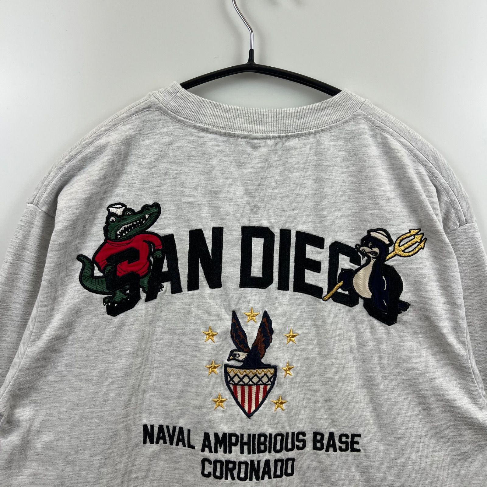 AVIREX SAN DIEGO POCEKT L/S T-SHIRT L 783-3130029 アヴィレックス サンディエゴ ポケット 長袖 Ｔシャツ ロンT アメカジ 現行 刺繍 ワッペン
